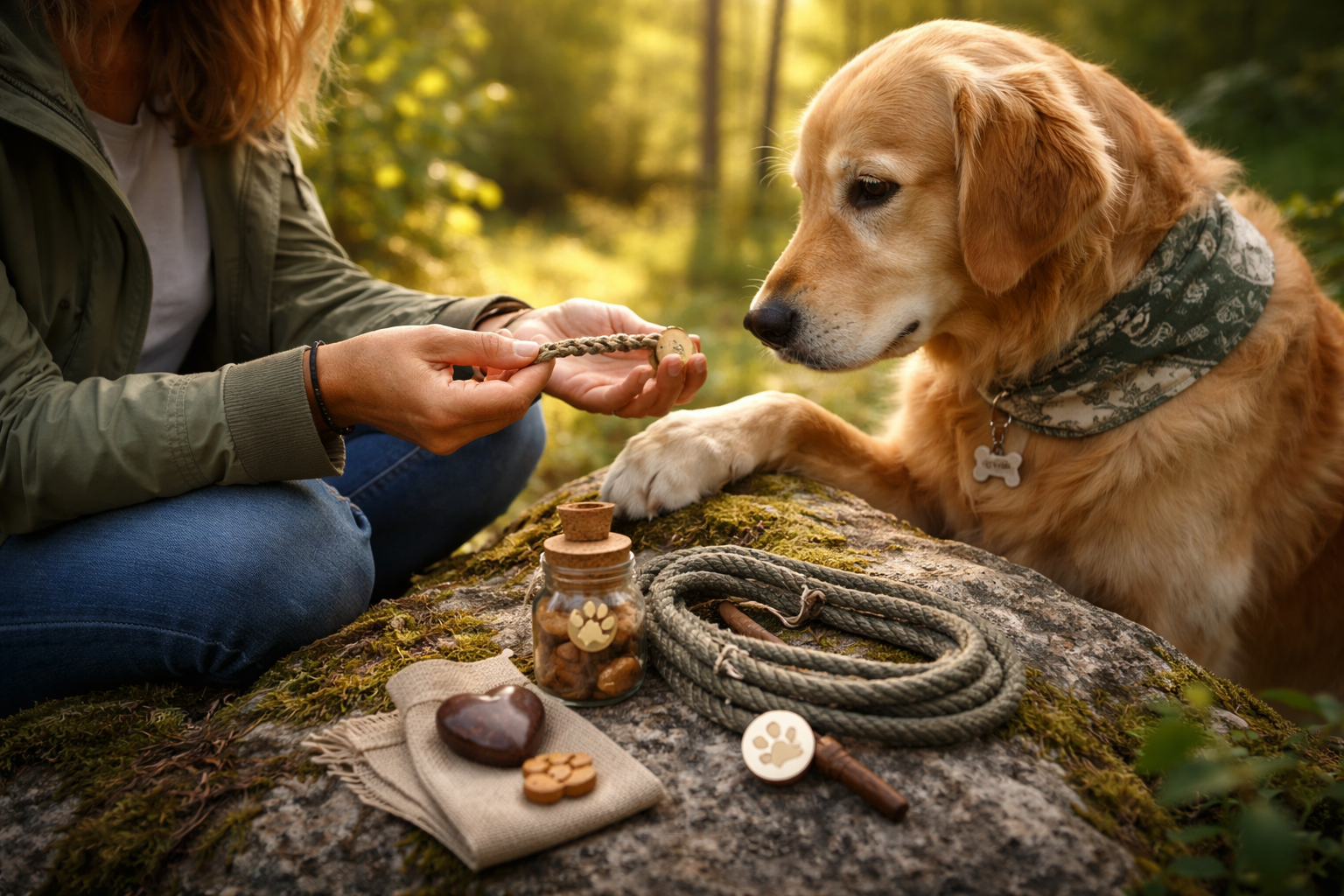 Ritualiser le lien : objets symboliques pour duo humain-canin