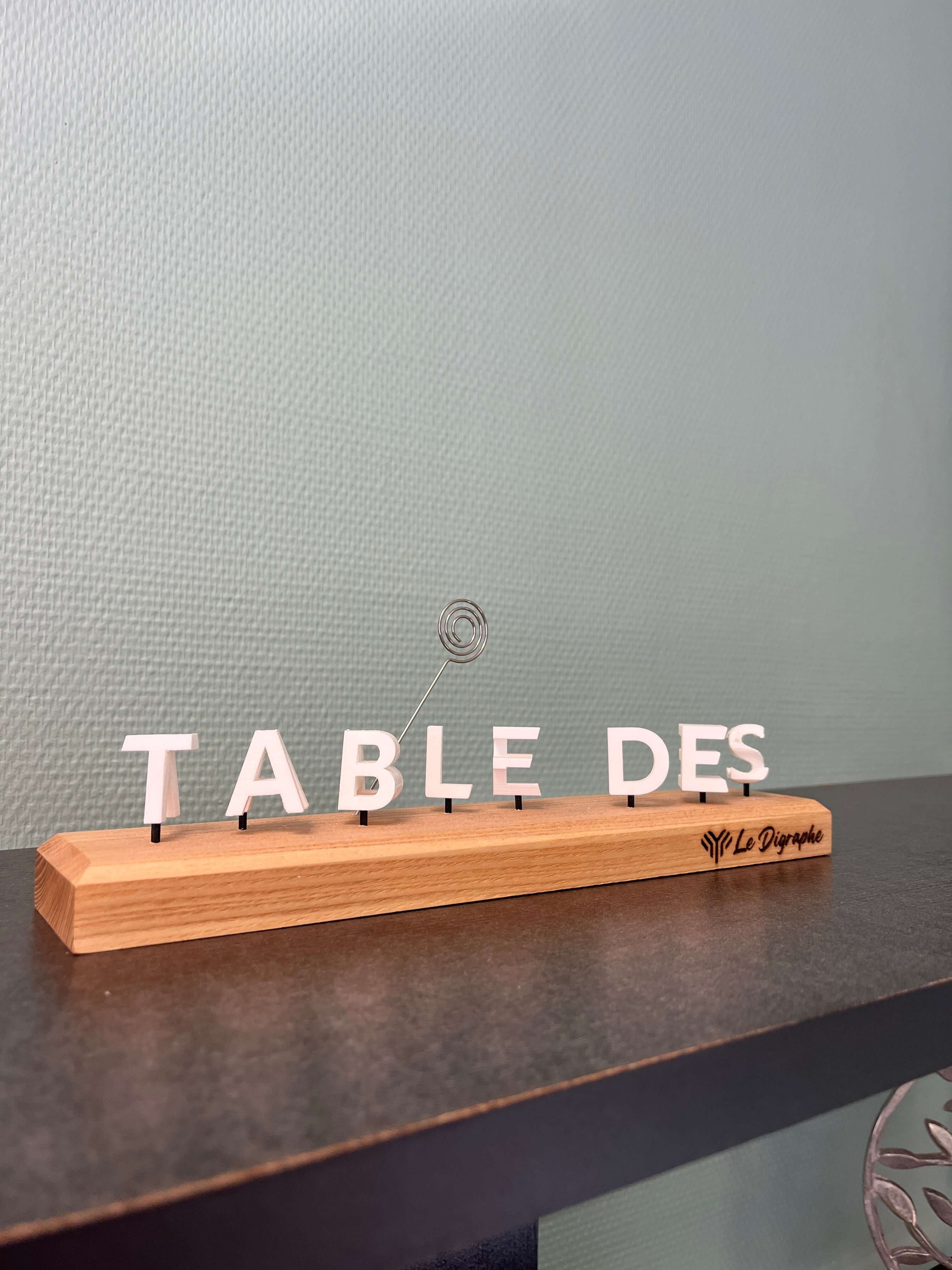 Digraphe Table des - mariés