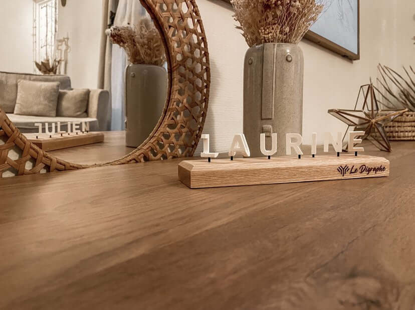 Digraphe frêne miroir cadeau personnalisé