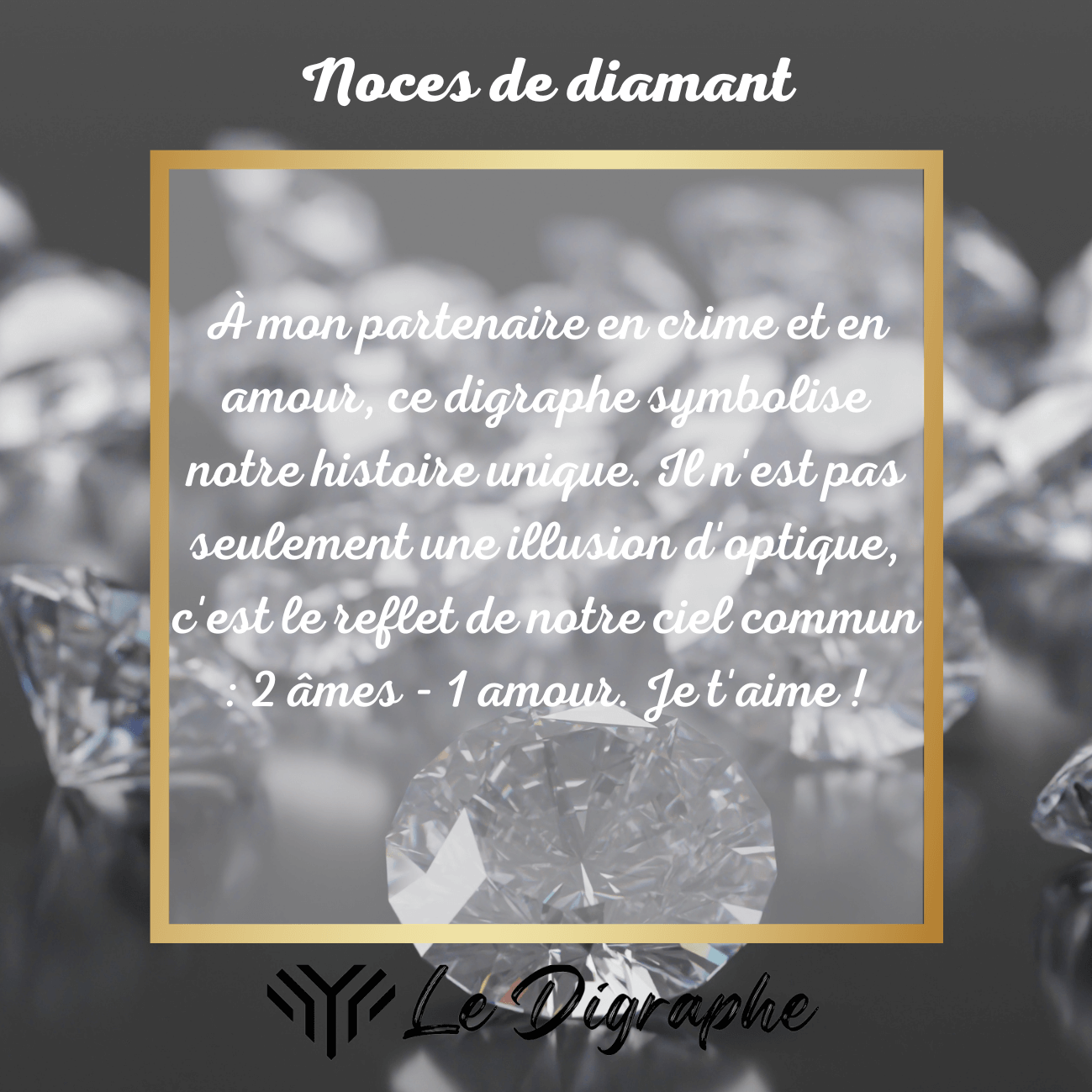 carte cadeau digraphe noces de diamant