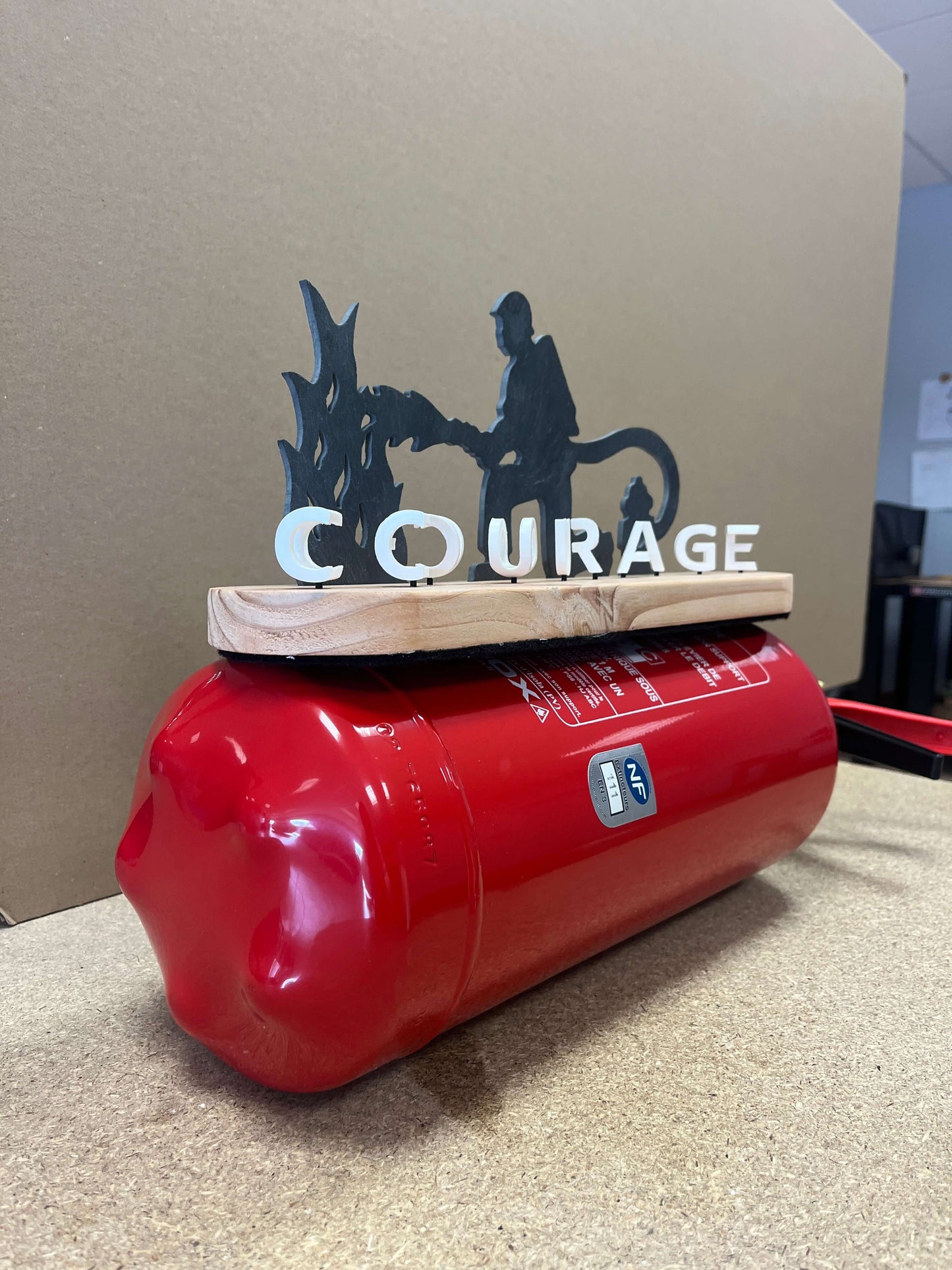 Digraphe Courage & Dévouement pour pompiers