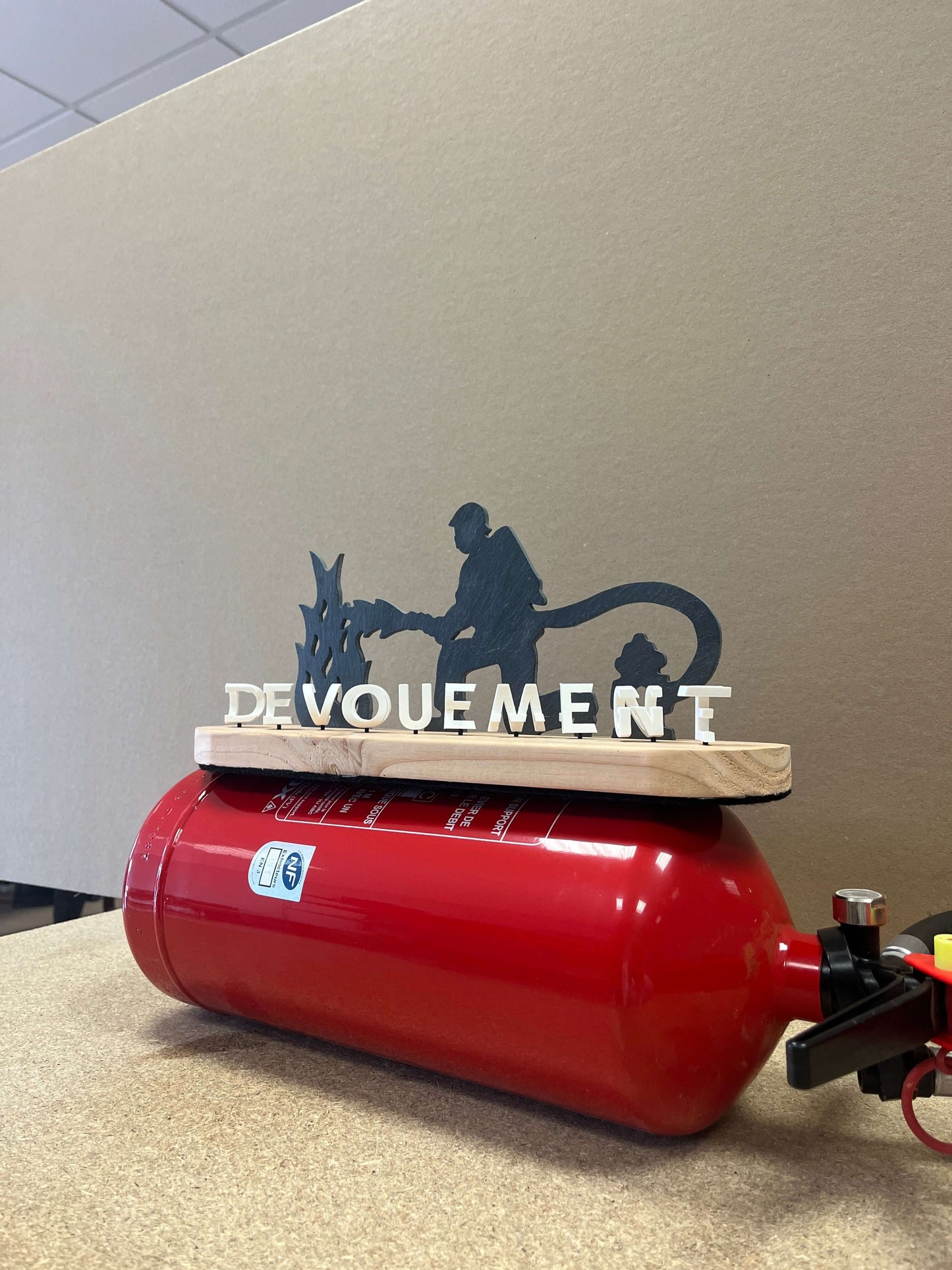 Digraphe Courage & Dévouement pour pompiers