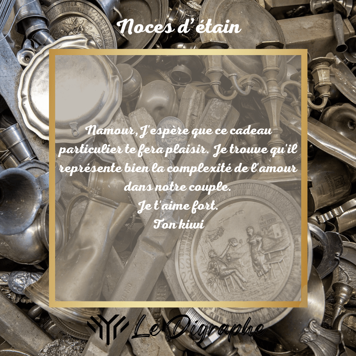 Mug Noces d'Étain — 10 ans de bonheur main image 1